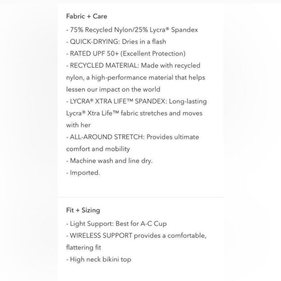 Athleta Crossed Bikini Top, Size Medium, Black, NWT - Picture 8 of 9